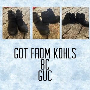 Kohl's Black Kids Boots